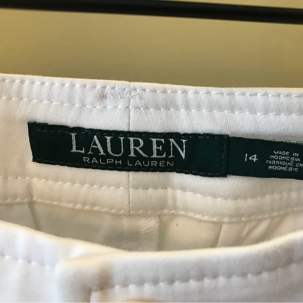 Lauren Ralph Lauren White Pants, Size 14. - Picture 6 of 7